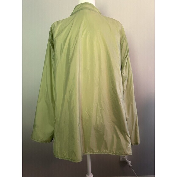 Reversible Lime Nylon/cream Fleece Plus Size 4X Jacket - Picture 4 of 10